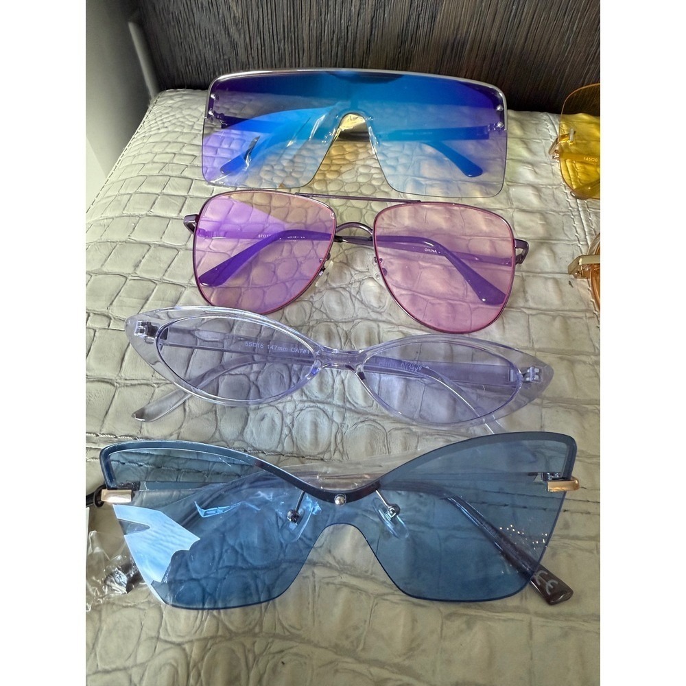 Lot of 10 Trendy Sunglasses – Y2K, Festival, Streetwear, Brand New - Picture 8 of 11